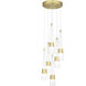 Zia 13 inch Satin Gold Pendant Ceiling Light