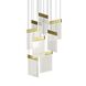 V Panels 8 Light 16.25 inch Pendant
