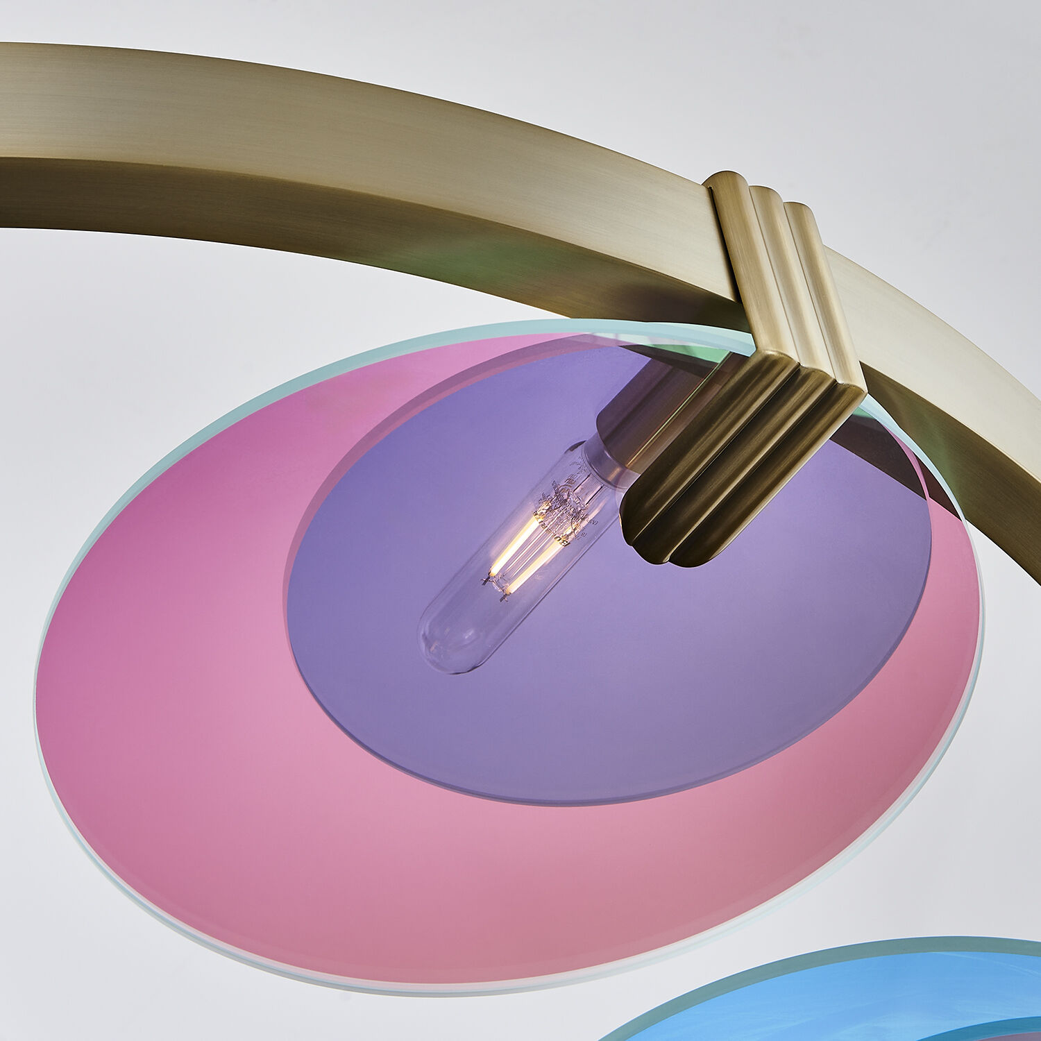 Optics 6 Light 36 inch Winter Brass Chandelier Ceiling Light