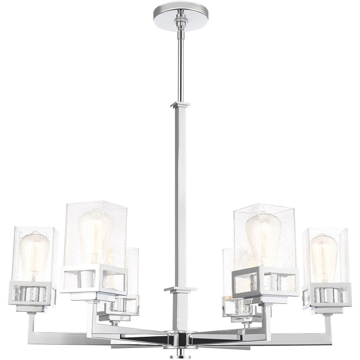 Harding 6 Light 29 inch Polished Chrome Chandelier Ceiling Light