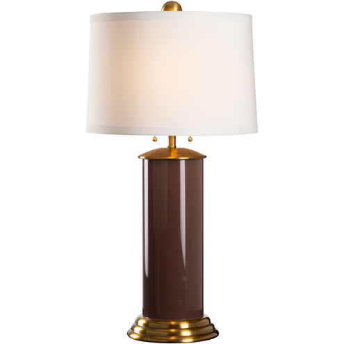 Savannah 26.5 inch 100.00 watt Brown and Gold Table Lamp Portable Light