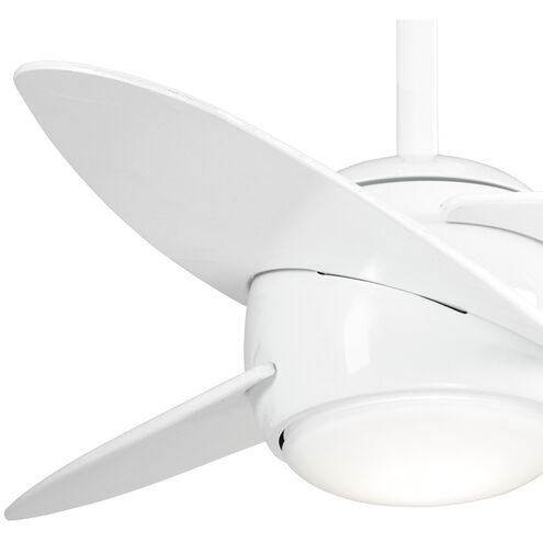 Slant 36 inch White Ceiling Fan