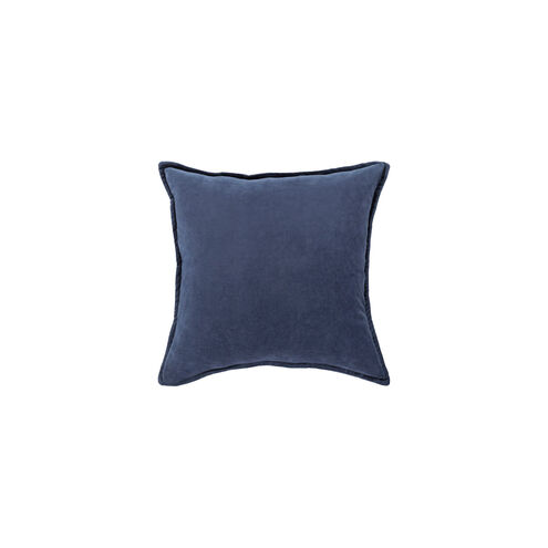 Cotton Velvet 22 X 22 inch Navy Pillow Kit, Square