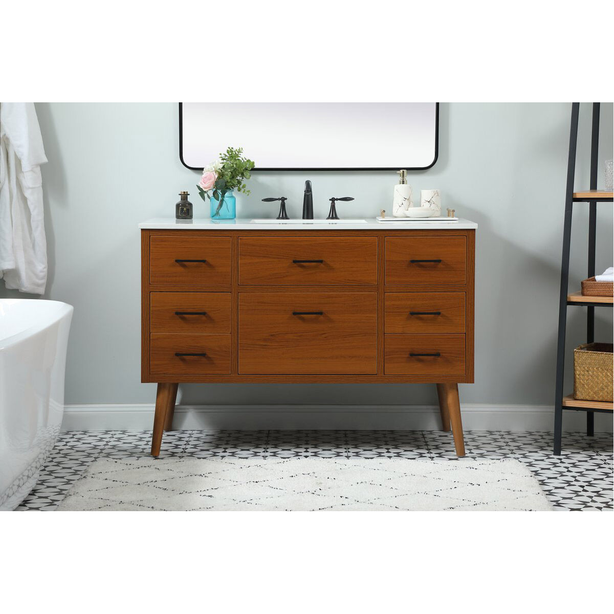 Boise 48 X 22 X 34 inch Teak Vanity Sink Set