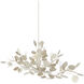 Lunaria 6 Light 51 inch Contemporary Silver Leaf Chandelier Ceiling Light