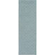 Seabrook 36 X 24 inch Aqua, Medium Gray Rug