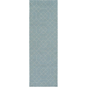Seabrook 36 X 24 inch Aqua, Medium Gray Rug