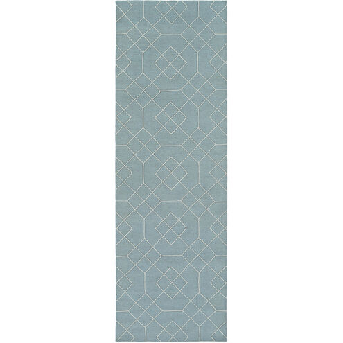 Seabrook 36 X 24 inch Aqua, Medium Gray Rug