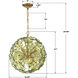 Esme 6 Light 18.25 inch Aged Brass Chandelier Ceiling Light
