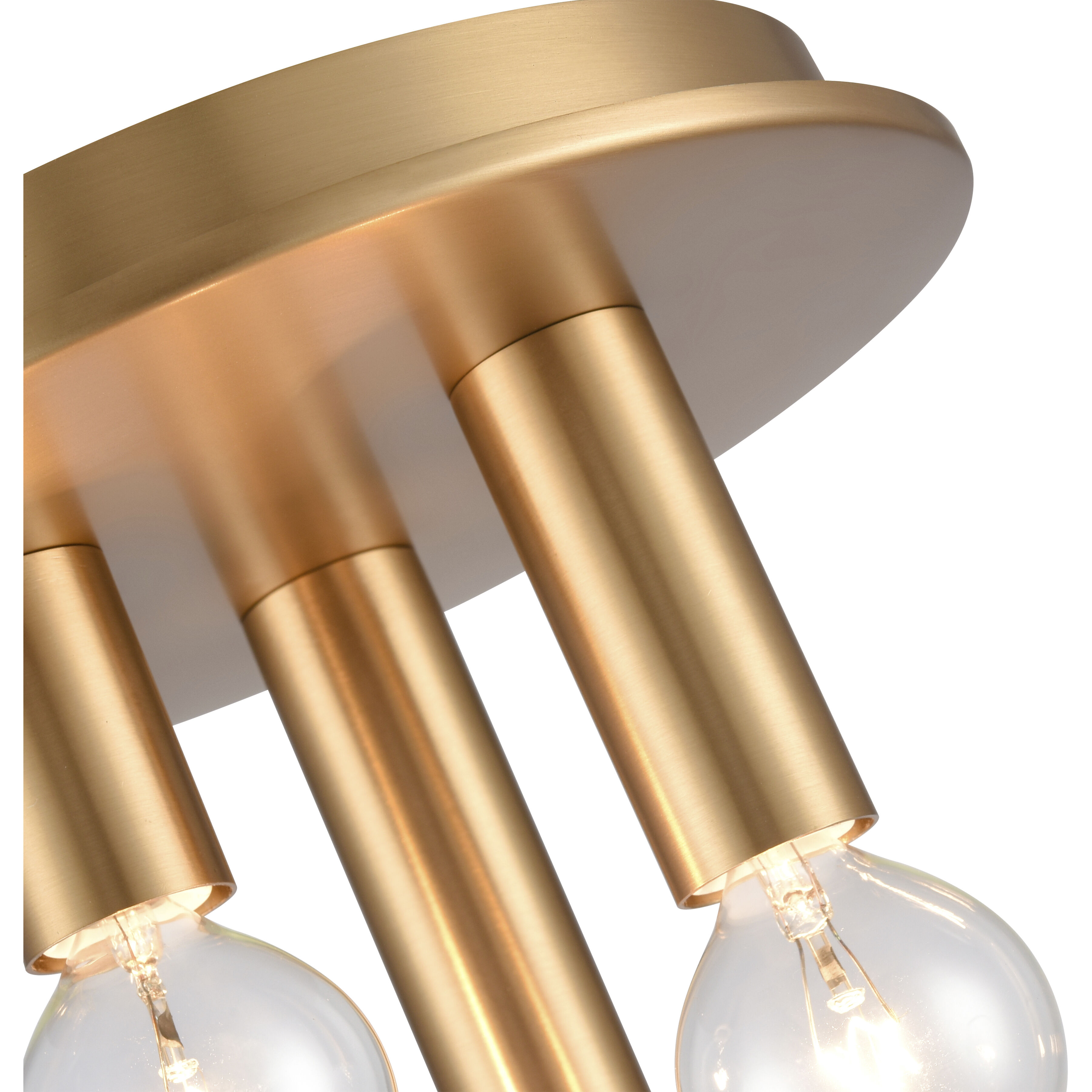 Pepper 3 Light 8 inch Brushed Gold Flush Mount Ceiling Light