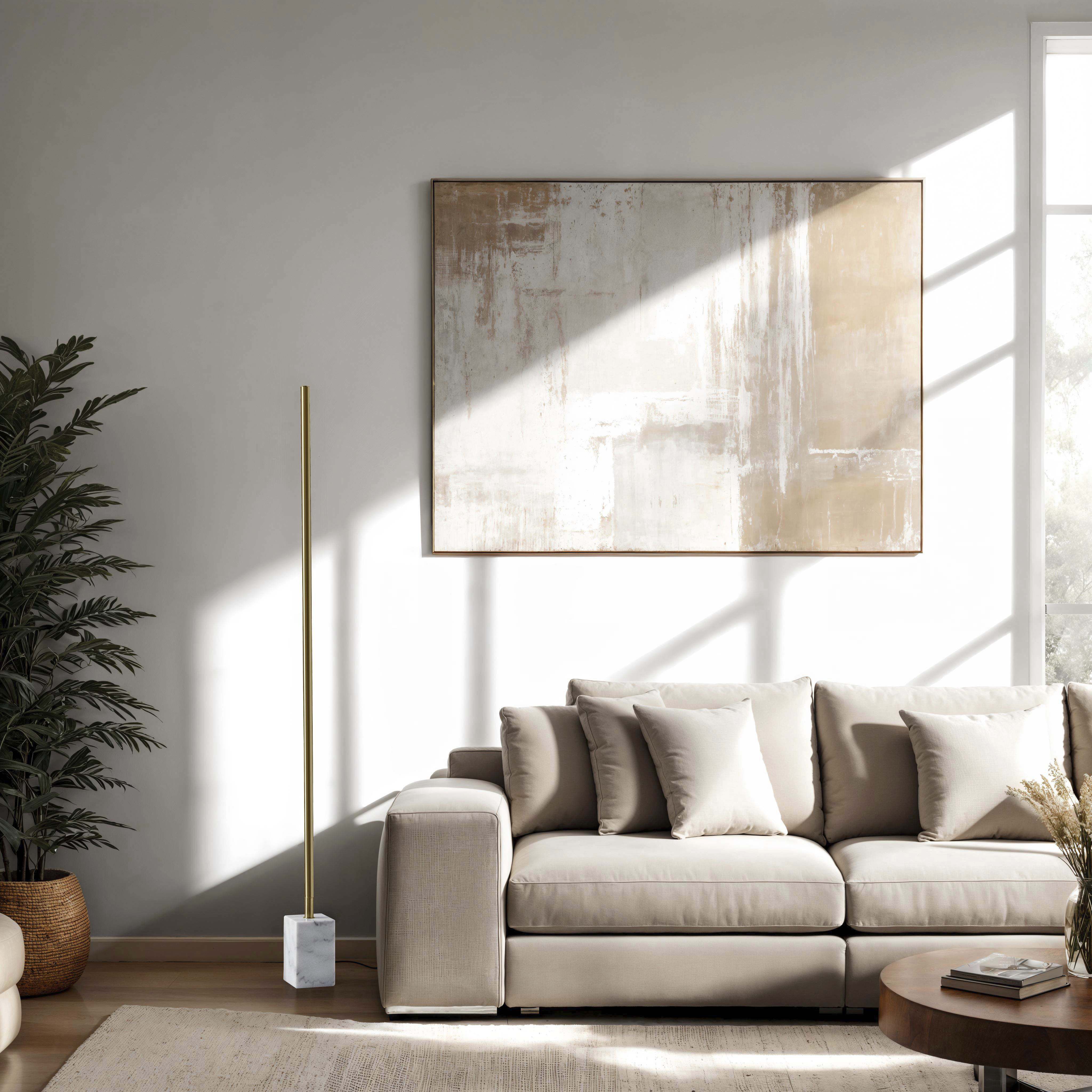 Felix 65 inch 30.00 watt Antique Brass with White Marble Base Wall Washer Floor Lamp Portable Light