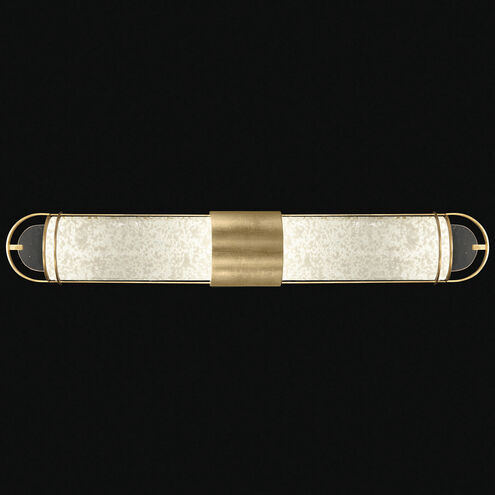 Bond 2 Light 35.3 inch Gold Bath Vanity Light Wall Light in Bahama Sand Studio Glass