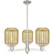 Preston 3 Light 17.63 inch Satin Nickel Chandelier Ceiling Light in Mercury Glass