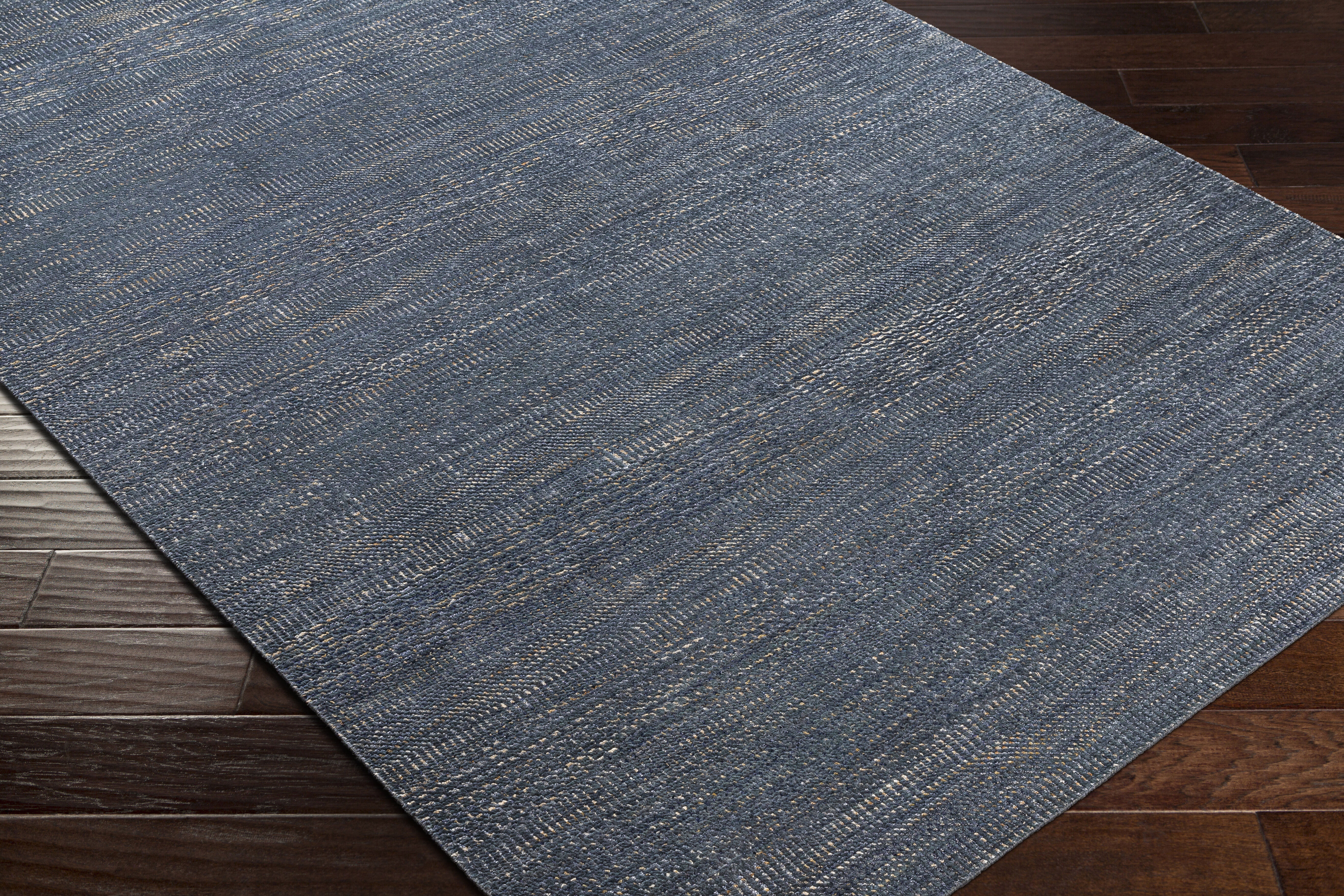 Tribeca 108 X 72 inch Ink Blue Rug in 6 X 9, Rectangle