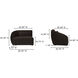 Amelia Dark Brown Sofa, Left