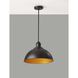 Wallace 16 inch Black / Gold Pendant Ceiling Light