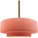 Radiance Collection - Tier Pendant Ceiling Light in Brushed Brass, Dedicated LED, Black Cord, Gloss Blush, 14.5W x 5.25H, Form+Finish+Function