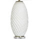 Cameron 36 inch 100.00 watt White and Antique Brass and Clear Table Lamp Portable Light