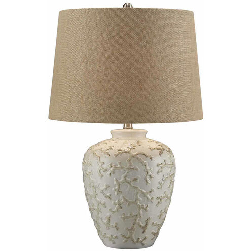 Sand Coral 28 inch 150 watt Off White Table Lamp Portable Light