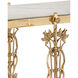 Fiore 72 inch Polished Brass and Natural Console Table