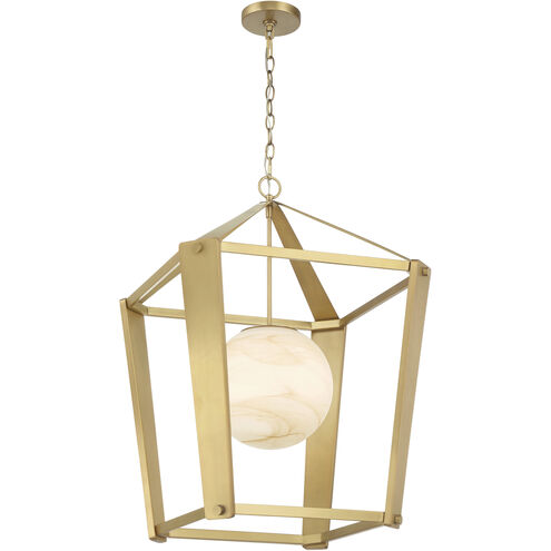 Shimmer 1 Light 20.5 inch Legacy Brass Pendant Ceiling Light