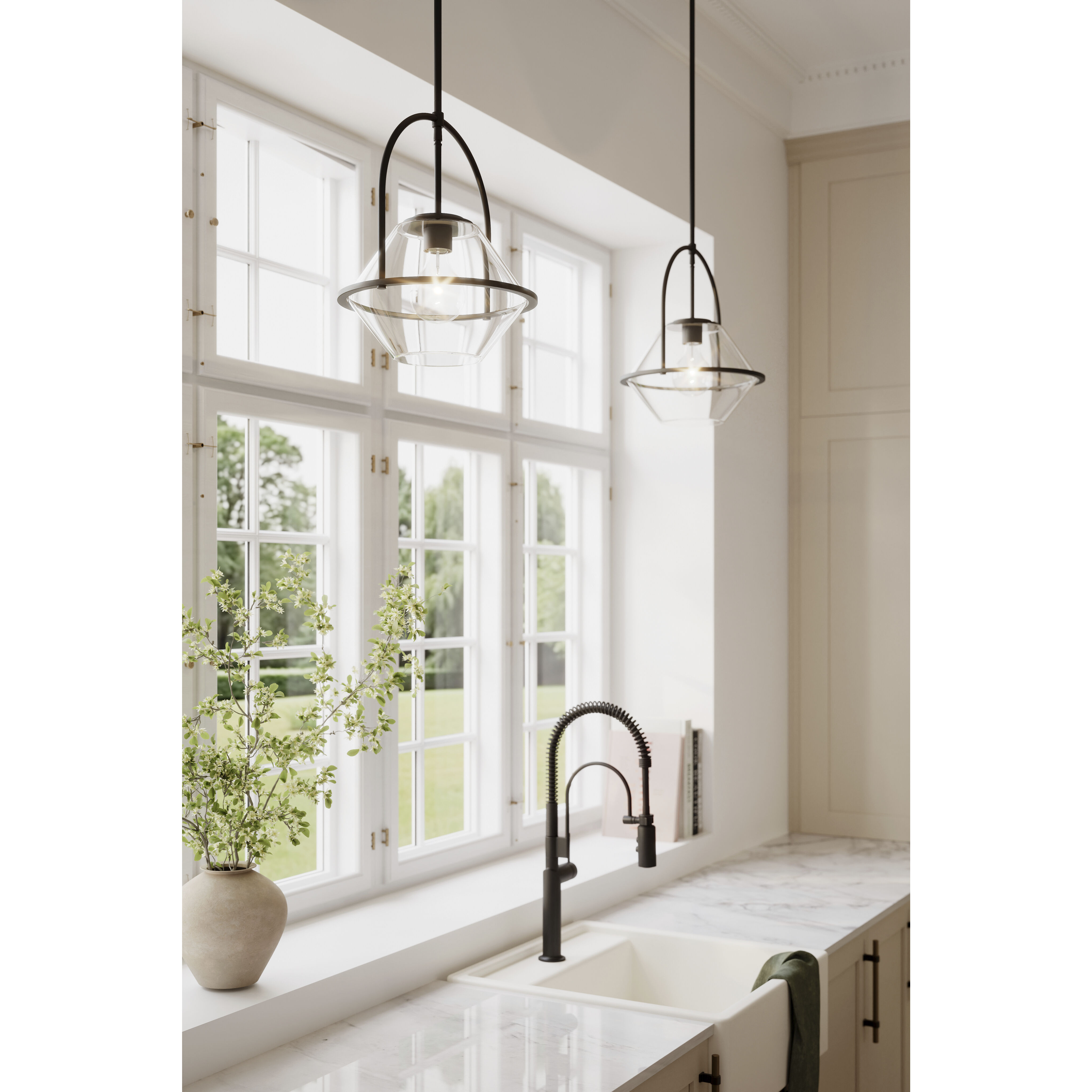 Coralyn 1 Light 13.25 inch Dark Matte Black Pendant Ceiling Light