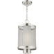 Nottingham 1 Light 9 inch Brushed Nickel Outdoor Pendant Lantern