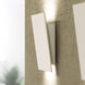 Angled Plane LED 4 inch Textured White Sconce Wall Light