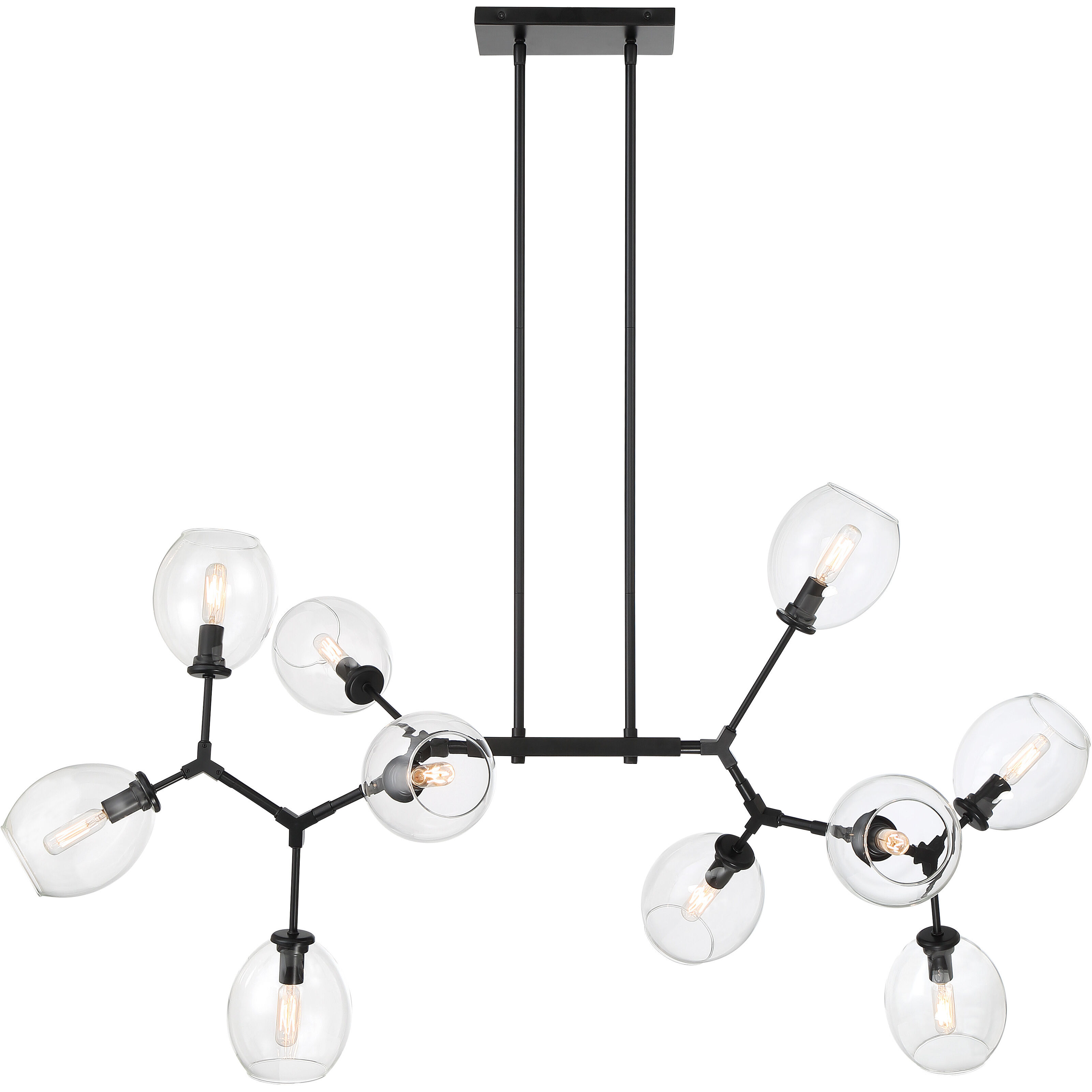 Nexpo LED 50.38 inch Coal Chandelier Ceiling Light, Island Light