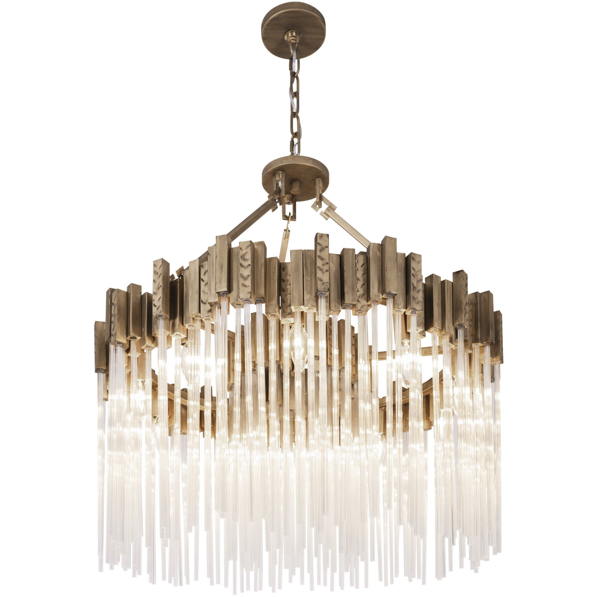 Matrix 10 Light 30 inch Havana Gold Chandelier Ceiling Light