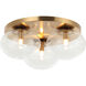 Bulbus LED Aged Gold Brass Flush Mount Ceiling Light