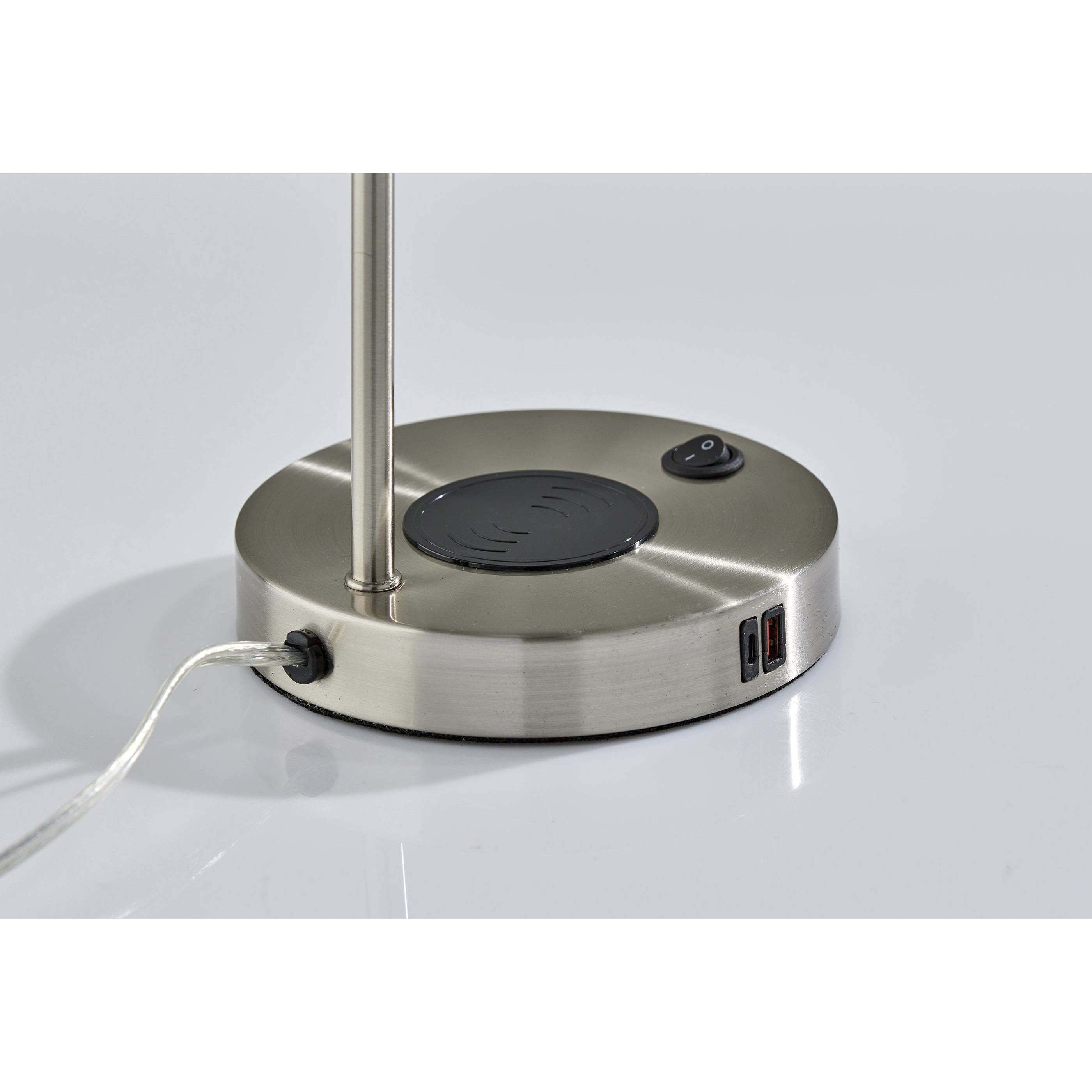 Rico 19 inch 60.00 watt Brushed steel Supercharger Desk Lamp Portable Light