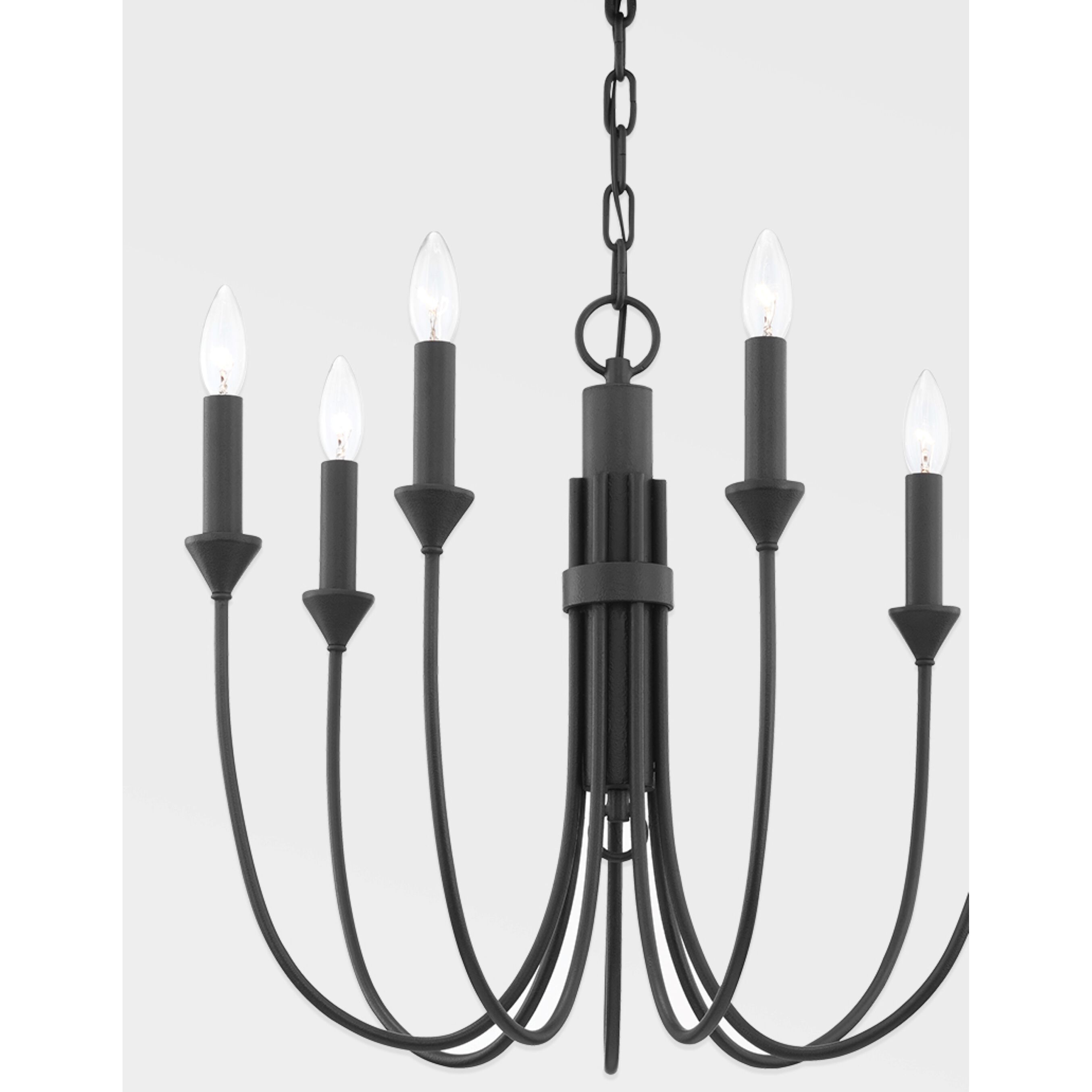 Cate 7 Light 22 inch Forged Iron Chandelier Ceiling Light in Forged Bronze