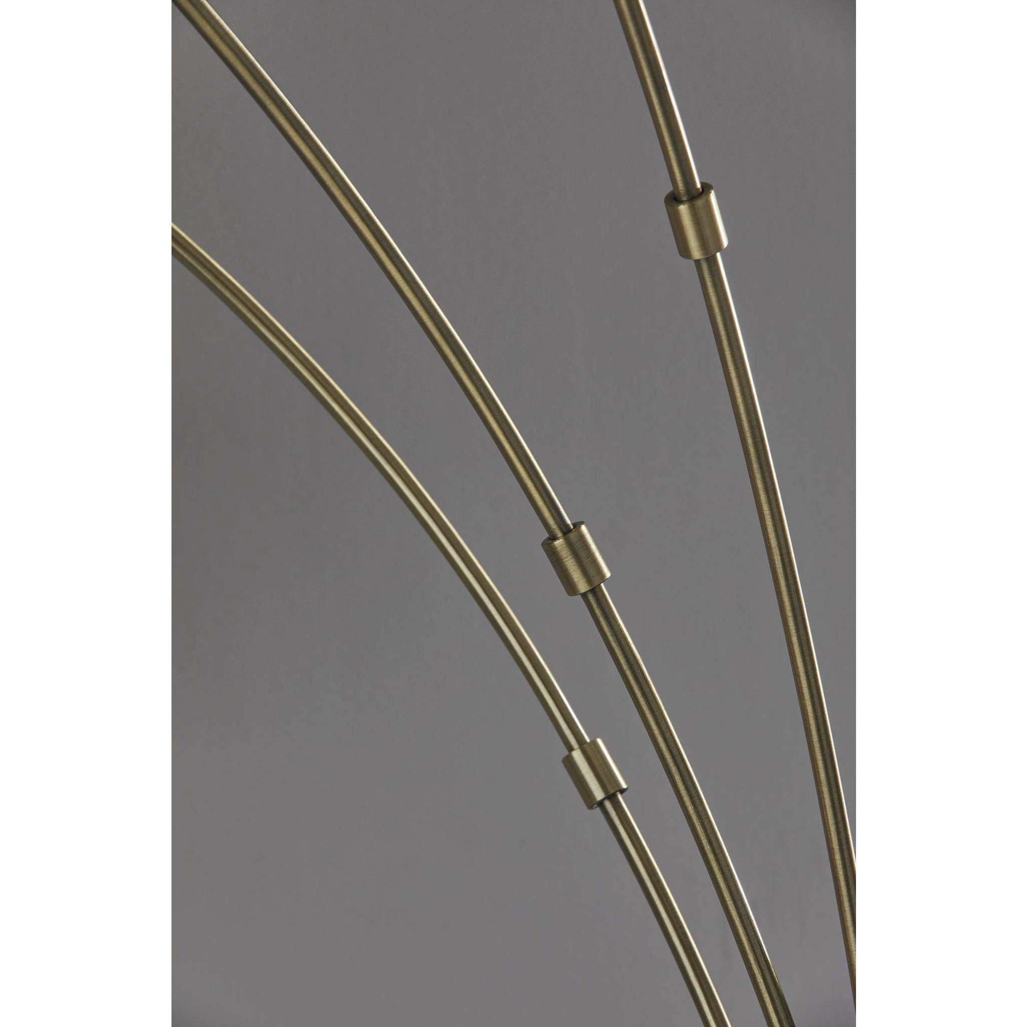 Bergen 82 inch 60.00 watt Black and Antique Brass Arc Floor Lamp Portable Light