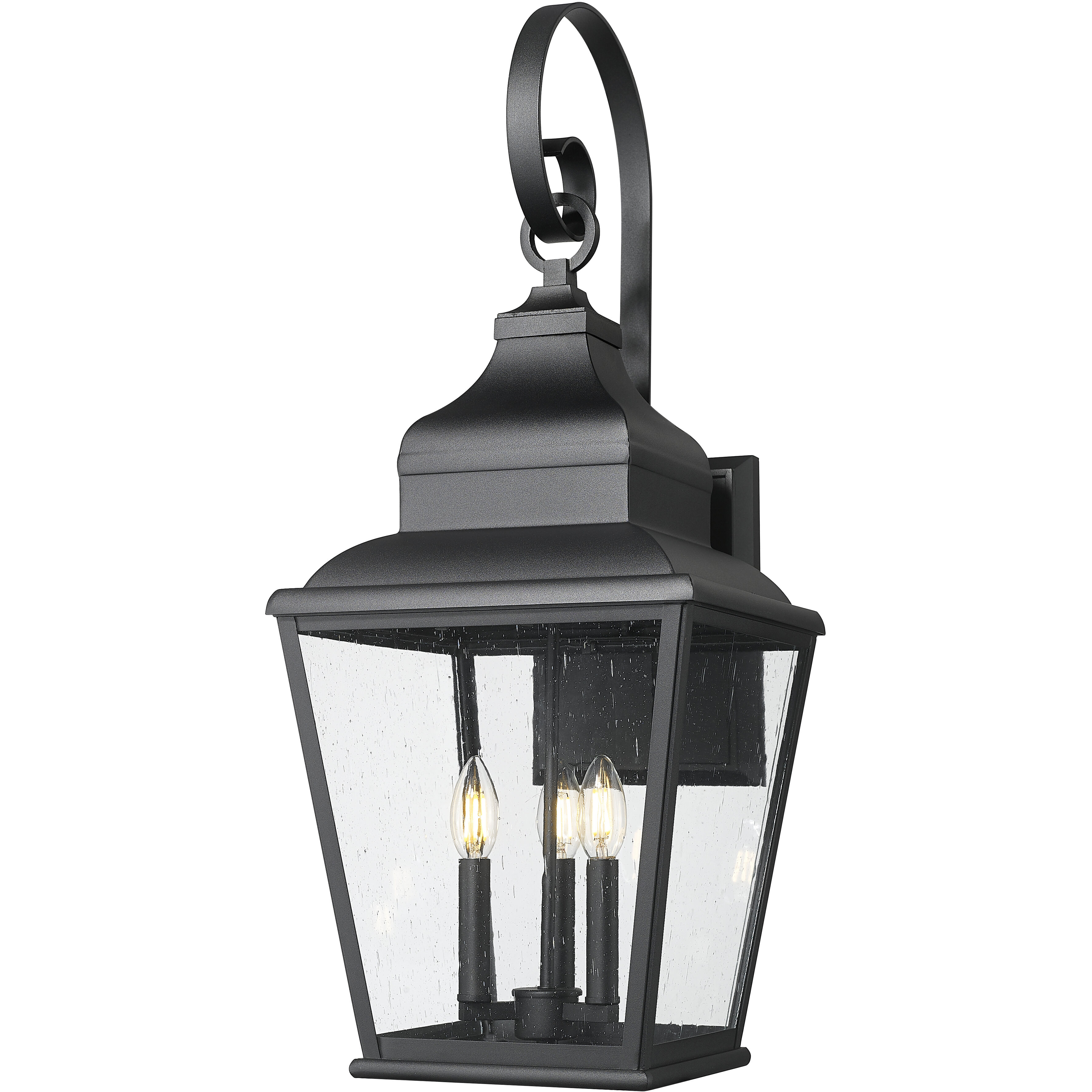 Raphael 3 Light 30.5 inch Sand Black Outdoor Wall Light in Soft Sand Black