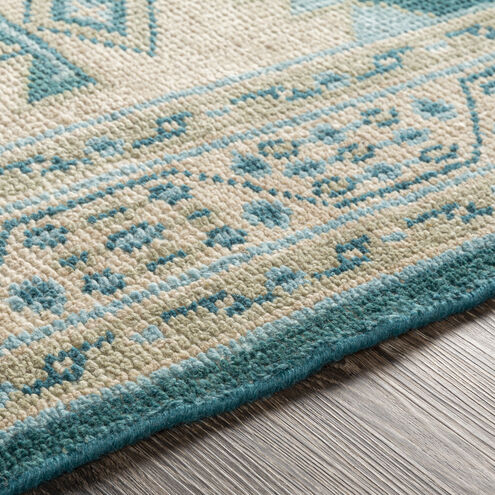 Milas 120 X 96 inch Teal Rug in 8 x 10, Rectangle