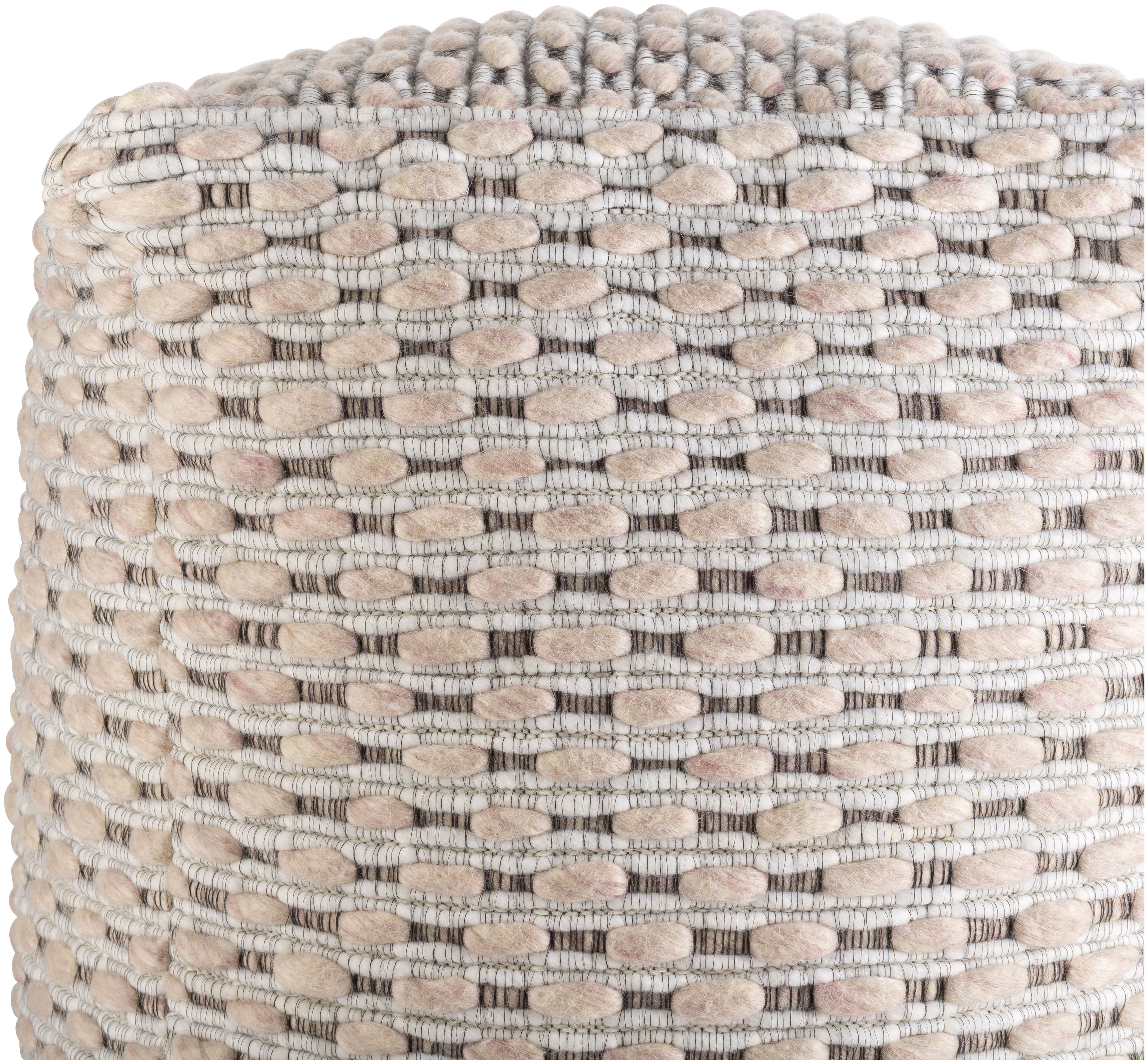 Lanier 18 inch Dusty Pink Pouf, Cube