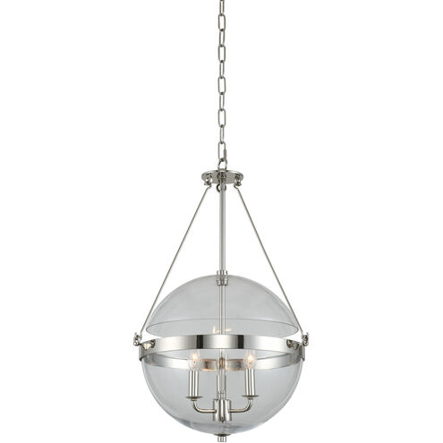 Covington 3 Light 17 inch Polished Nickel Pendant Ceiling Light