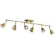 Sylvia 6 Light 120 Brushed Natural Brass Rail Light Ceiling Light