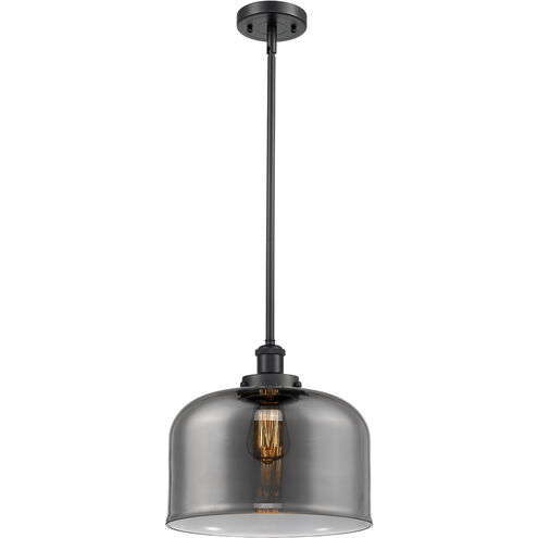 Ballston X-Large Bell 1 Light 8 inch Matte Black Pendant Ceiling Light in Plated Smoke Glass, Ballston