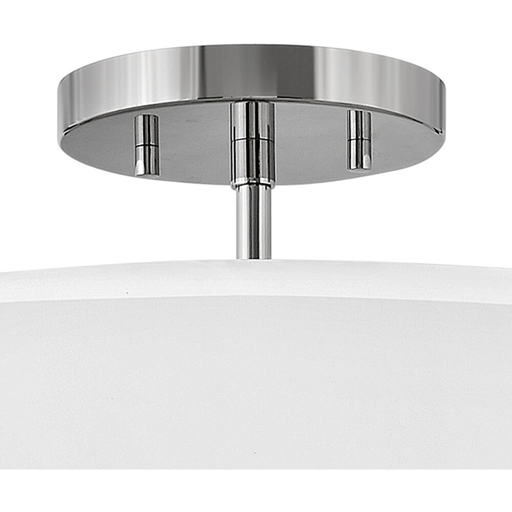 Graham 3 Light 16 inch Polished Nickel Indoor Semi-Flush Mount Ceiling Light