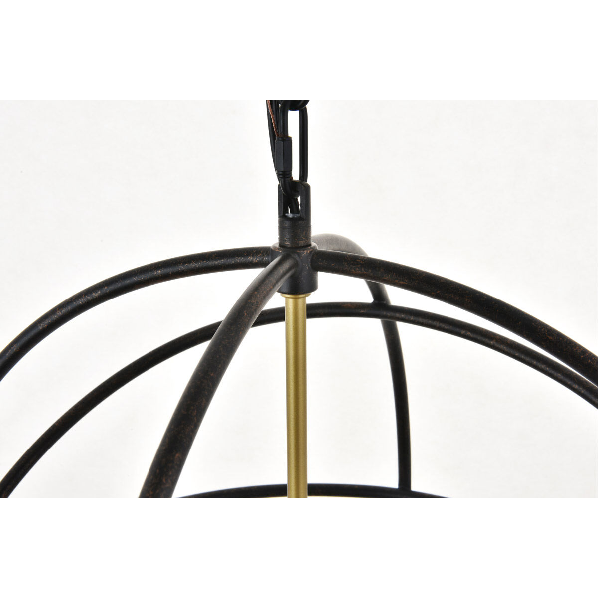 Octavia 4 Light 18 inch Brass and Dark Brown Pendant Ceiling Light