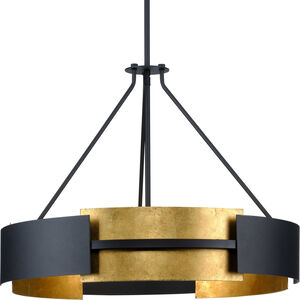 Lowery 5 Light 26 inch Textured Black Pendant Ceiling Light, Design Series