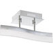 Cerv LED 15.25 inch Chrome Semi Flush Mount Ceiling Light