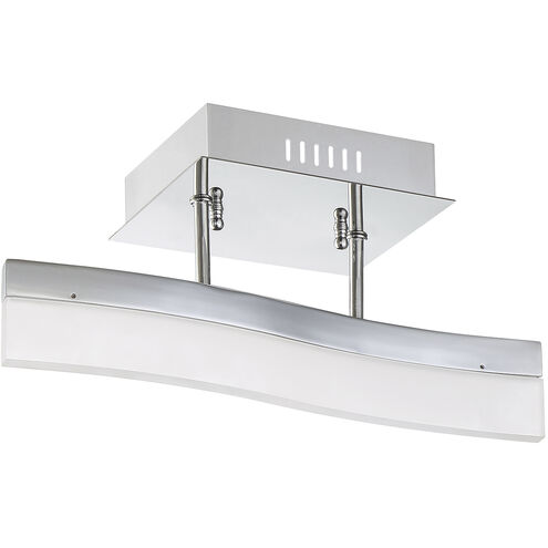 Cerv LED 15.25 inch Chrome Semi Flush Mount Ceiling Light