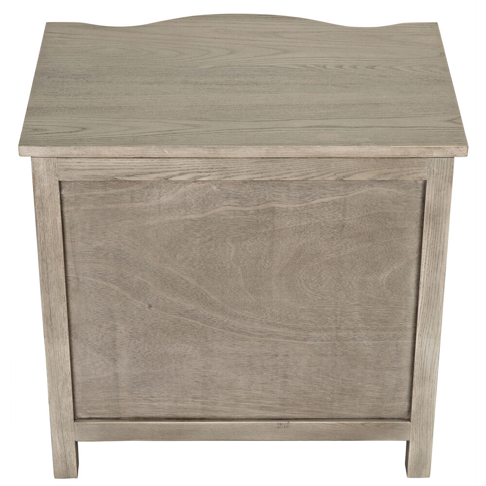 Curved Front 30 X 28.5 inch Vintage Grey Side Table