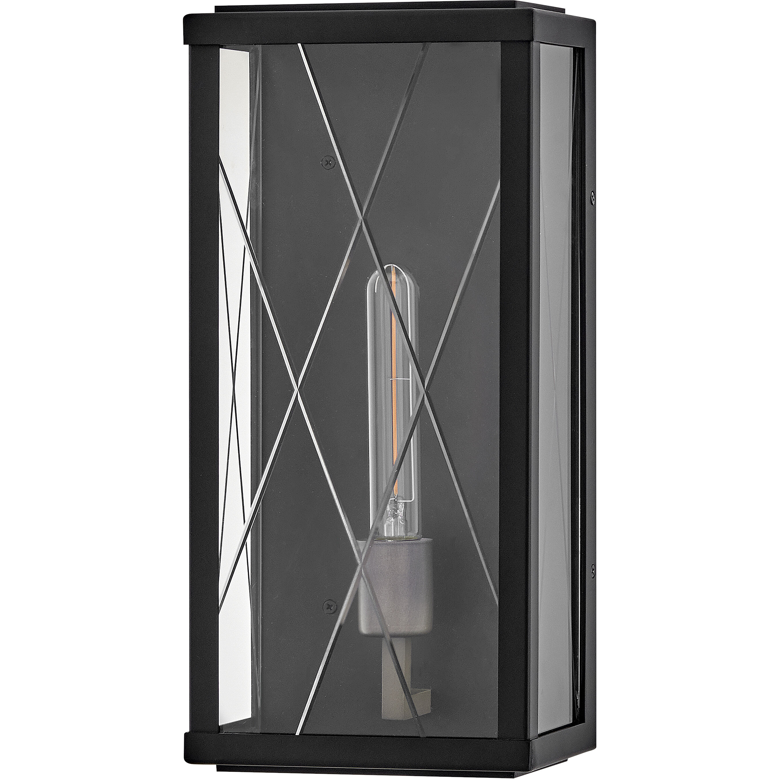 Monte 1 Light 16 inch Black with Burnished Bronze Outdoor Wall Mount