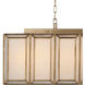Daze 6 Light 39.5 inch Antique Brass Chandelier Ceiling Light