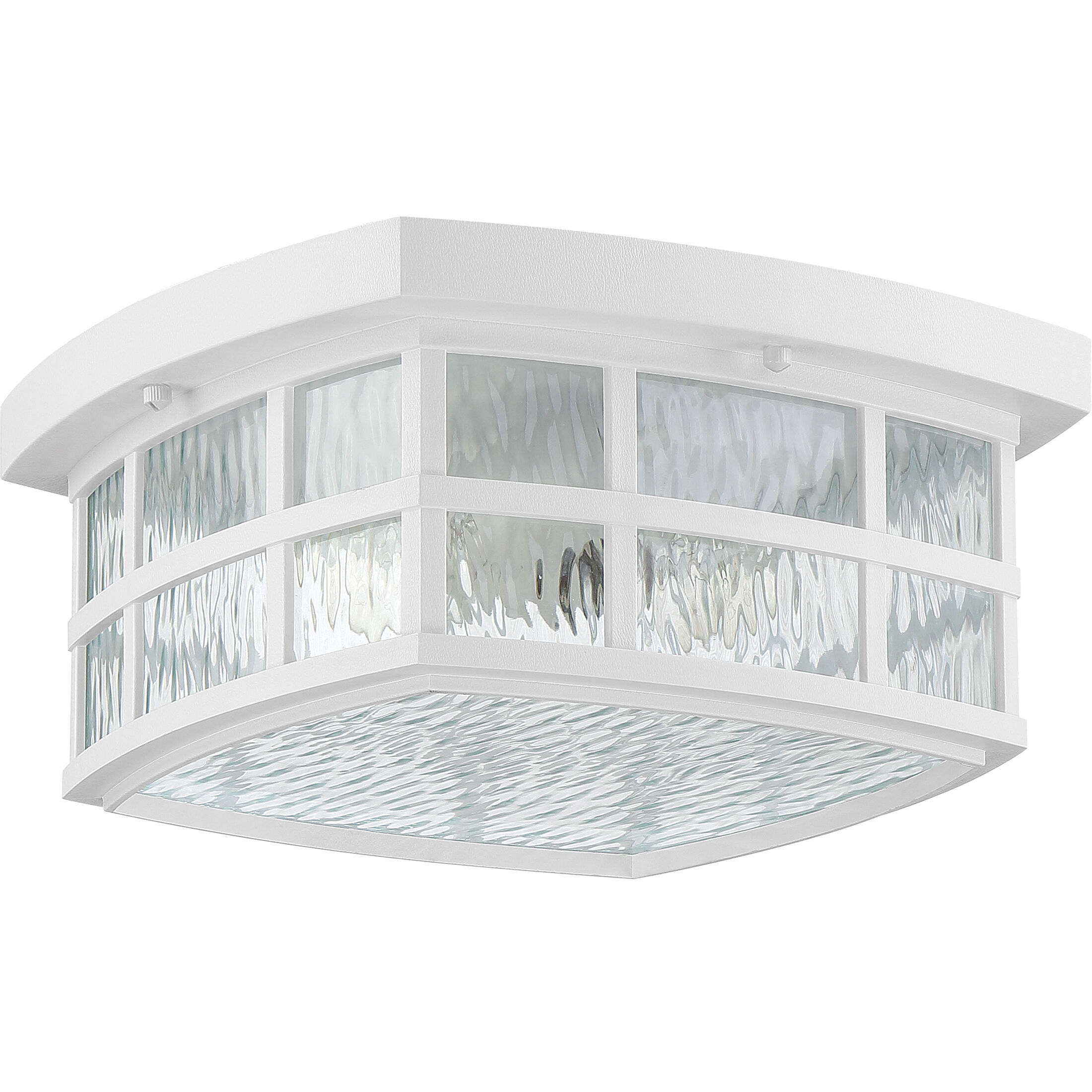 Stonington 2 Light 12 inch Matte White Outdoor Flush Mount