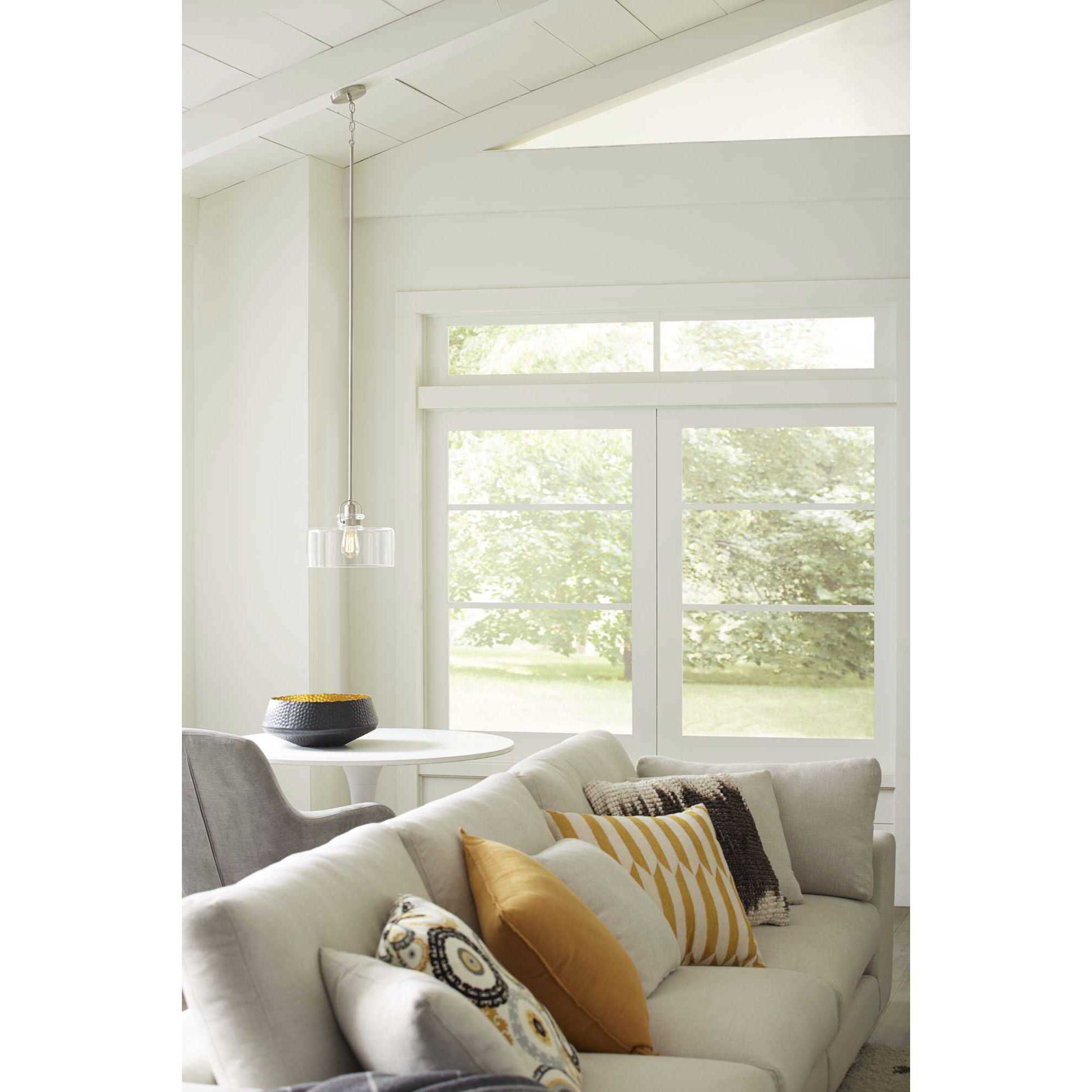 Calhoun 1 Light Brushed Nickel Pendant Ceiling Light